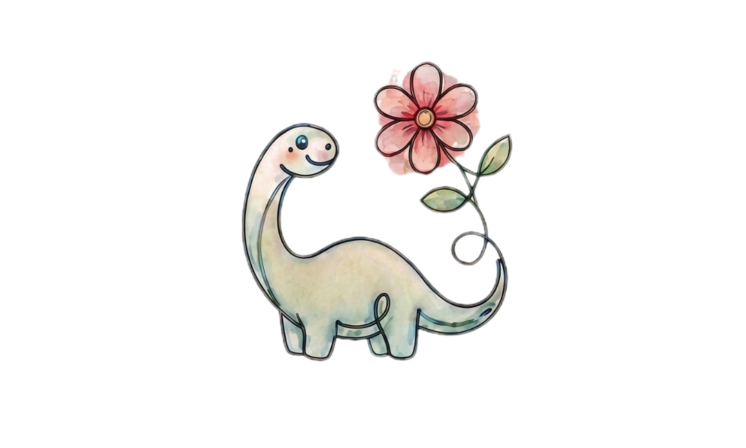 Oddly Charming Dinosaur Logo